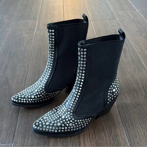 Studded Black Ankle Boots